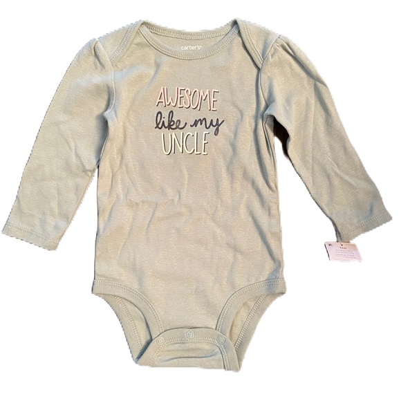 Carters Long-Sleeve ‘Uncle’ Onesie - 12months - Picture 1 of 2